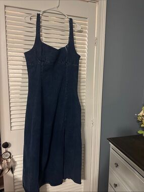 Umgee Navy Blue Midi Dress
